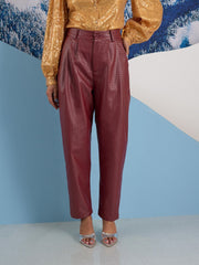 Kyra PU Weave Trousers