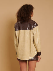Aila Faux Leather Overshirt