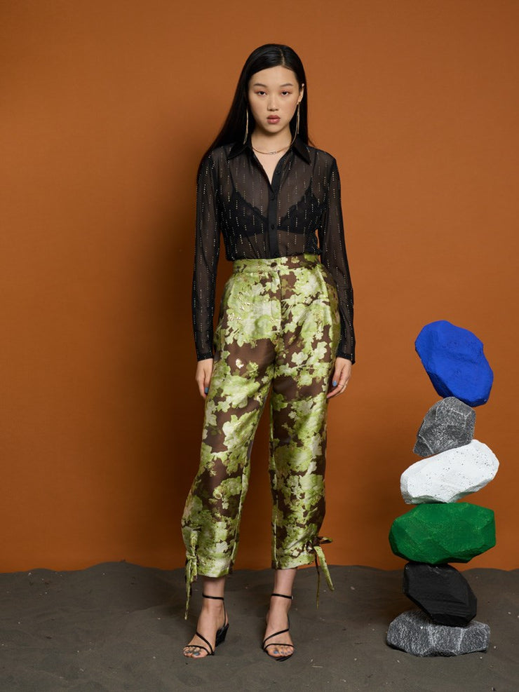 Naomi Jacquard Eyelet Trousers